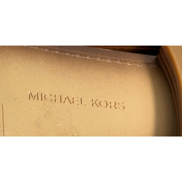 NEW MICHAEL KORS BROWN PARKER LOGO & LEATHER KNEE BOOTS SZ 6 - Picture 9 of 12